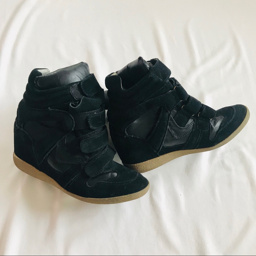Steve Madden Black Sneaker Wedges